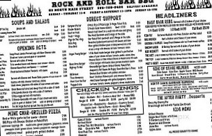 Rock And Roll Bbq menu