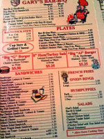 Gary's B-cue menu