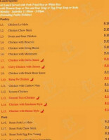 Mr Cheng menu