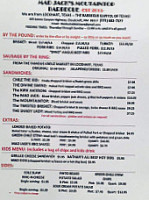 Mad Jack's Mountaintop Barbecue menu