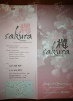 Sakura Sushi menu