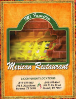 Mi Familia Express menu