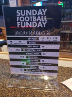 Sports On Tap menu