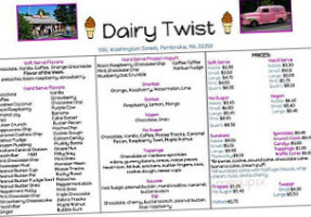 Dairy Twist menu