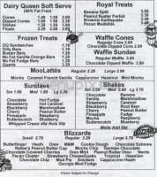 Dairy Queen Brazier menu