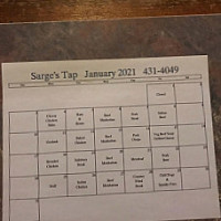 Sarges Tap menu