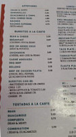 Don Juan's Cocina menu