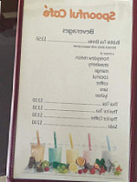 Spoonful Cafe menu