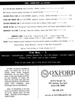 Oxford Burger Company menu