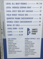 Jake's Street Food menu