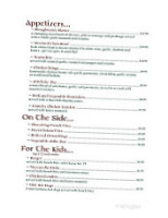 The Iron Furnace menu