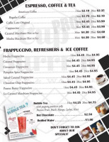Cup-burrr'n menu