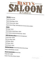 Rusty's Saloon Grill menu