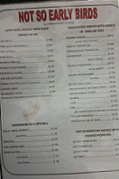 Redbird Diner menu