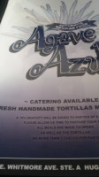 Agave Azul Kitchen Tequila menu