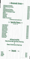 Aunt Louise's Pizzeria menu