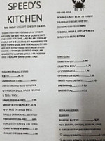 Speed's Kitchen menu