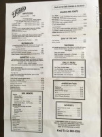 Tito's menu