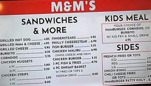 Shoshone Snack menu
