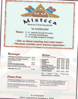Mixteca menu