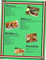 Tacos Y Nieves Calvillo menu