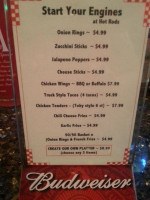 Hot Rod Diner menu