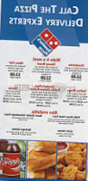 Domino's Pizza menu