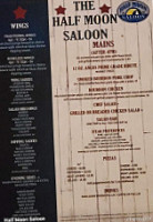 Half Moon Saloon menu