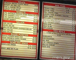 Shell's Ice Cream Grill menu