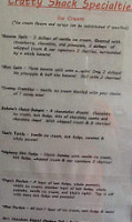 Cratty Shack menu