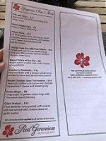 Red Geranium menu