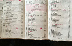 Bamboo Garden Chinese menu