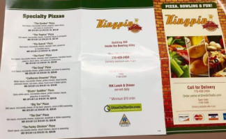 Kingpin Pizza menu