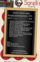 Sarelli's Cafe Catering menu