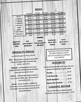 Variety Pizza House menu