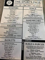 The Sports Page menu