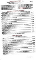 China Buffet menu