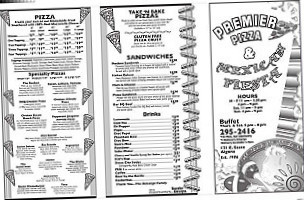 Premier Pizza menu