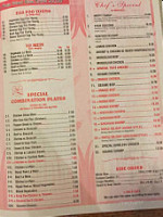 Great Wall Chinese menu