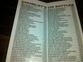 Chumley's menu