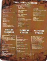 Mudslinger's Coffee menu