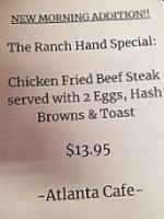 The Atlanta Cafe' menu