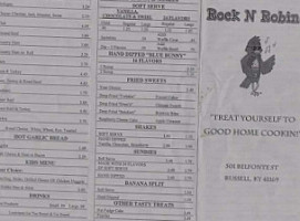 Rock N Robin's menu