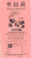 Panda Kitchen menu