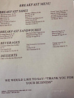 Walker's menu