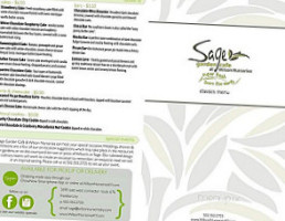 Sage Garden Cafe menu