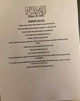 Prime Diner And Grill menu