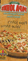 Papa John's Pizza menu