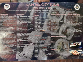 Capital City Sushi menu