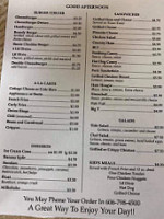 Kehoe's Dixie Cafe menu